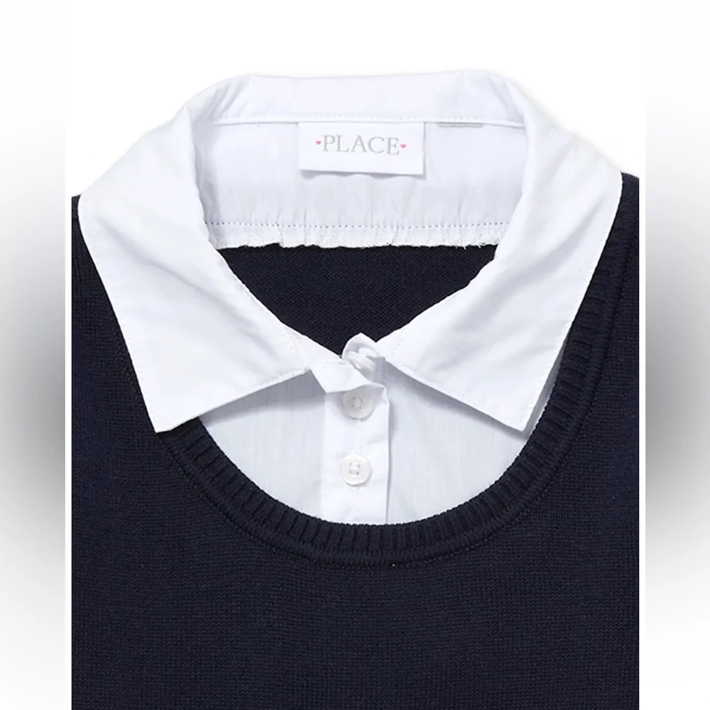 The Children’s Place Girls 2 In 1 School Uniform Sweater
